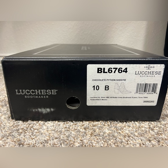 Lucchese Chocolate Python Shootie - Picture 1 of 2
